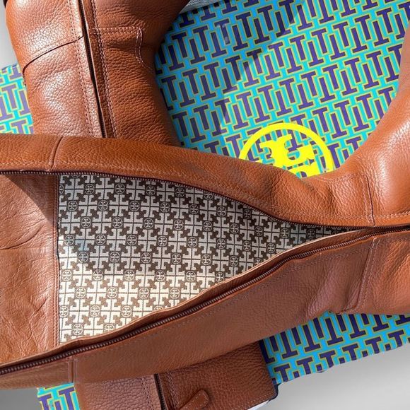 Tory Burch Jolie Leather Riding Boot in Rustic Brown 7(M) - $495 - Picture 10 of 17